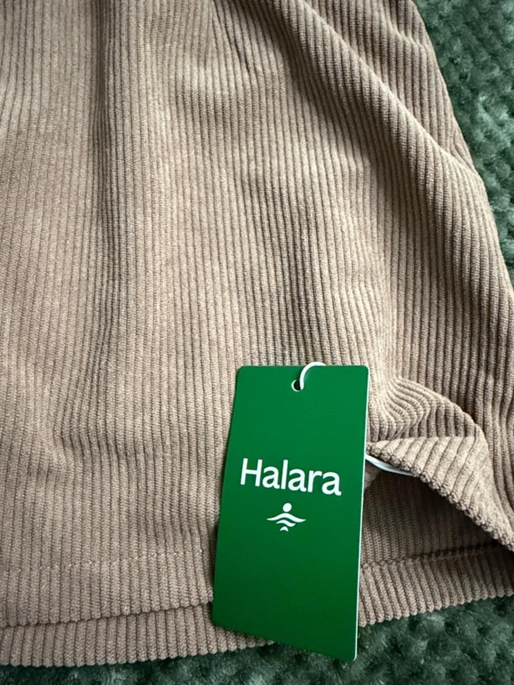HALARA Ribbed Corduroy Mini Skirt in Taupe - Picture 6 of 6